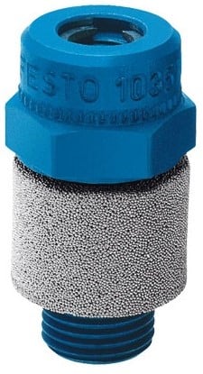 GRE-1/8 | Válvula reguladora de caudal de aire de escape con silenciador integrado