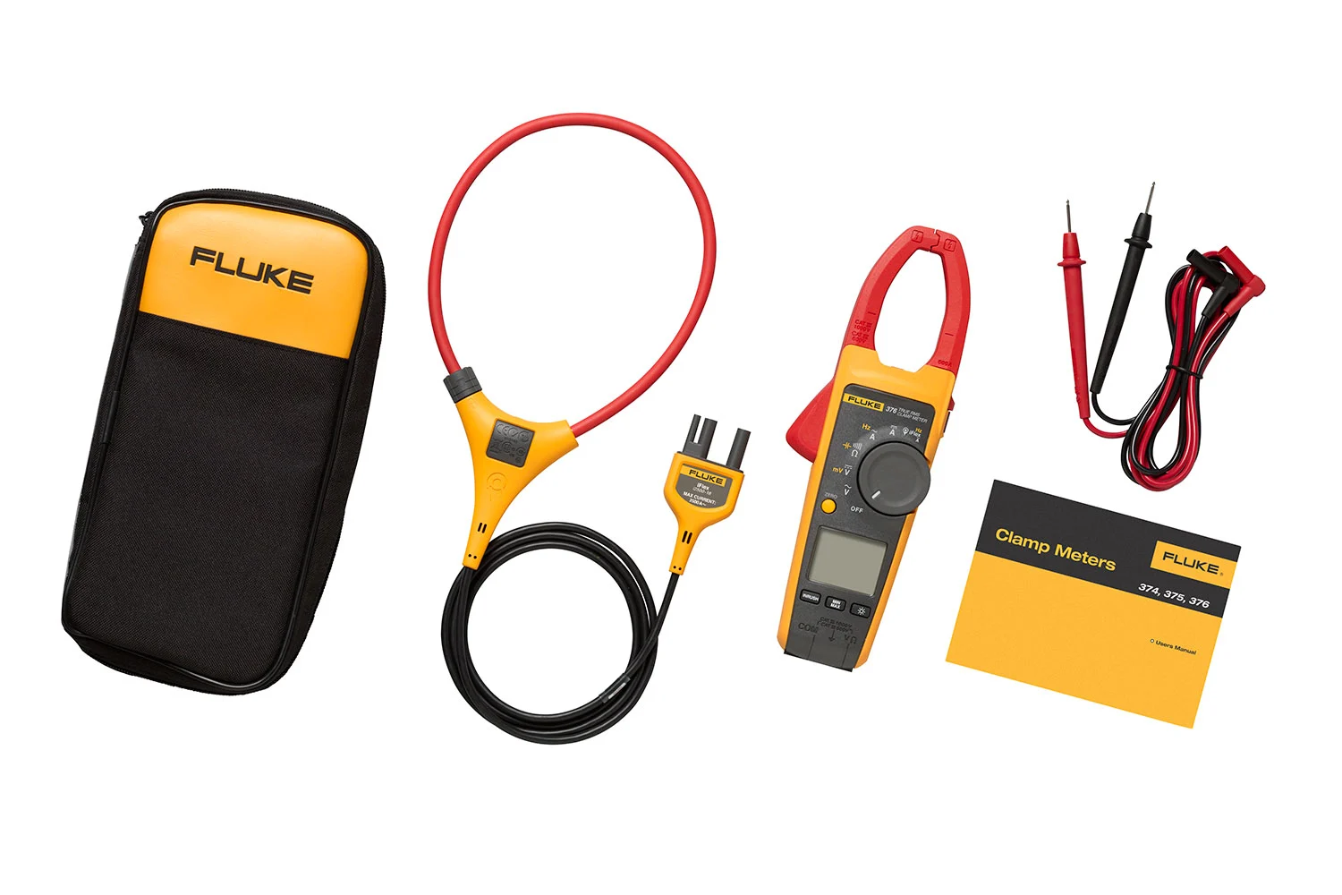 Pinza amperimétrica de verdadero valor eficaz de 1000A CA/CC FC con iFlex® | FLUKE-376FC